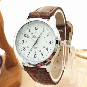 Relogio Men Leather Strap  Watch