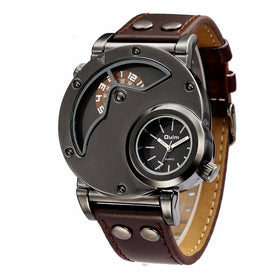 Leather Strap Military Sport Watch