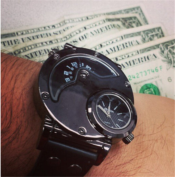 Leather Strap Military Sport Watch
